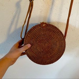 RESERVED FOR SOPHIA / Rattan Crossbody Purse